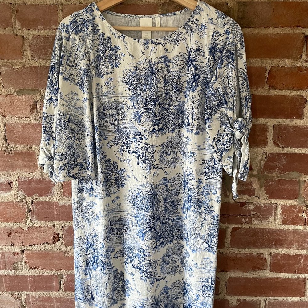 Blue Royal Jungle Print Dress